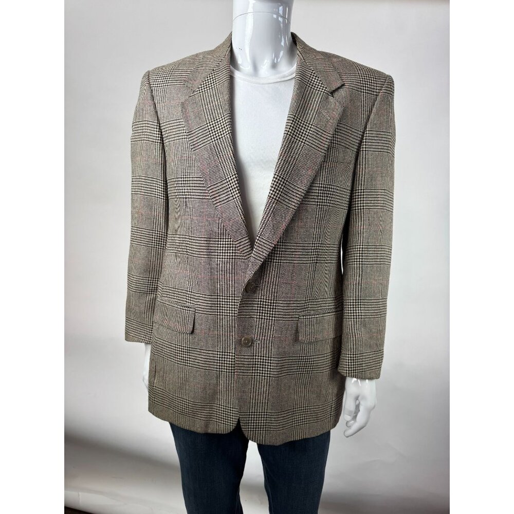 Austin Reed Vintage Plaid Wool Blazer Mens Houndstooth Sport Coat Dillards Exclu